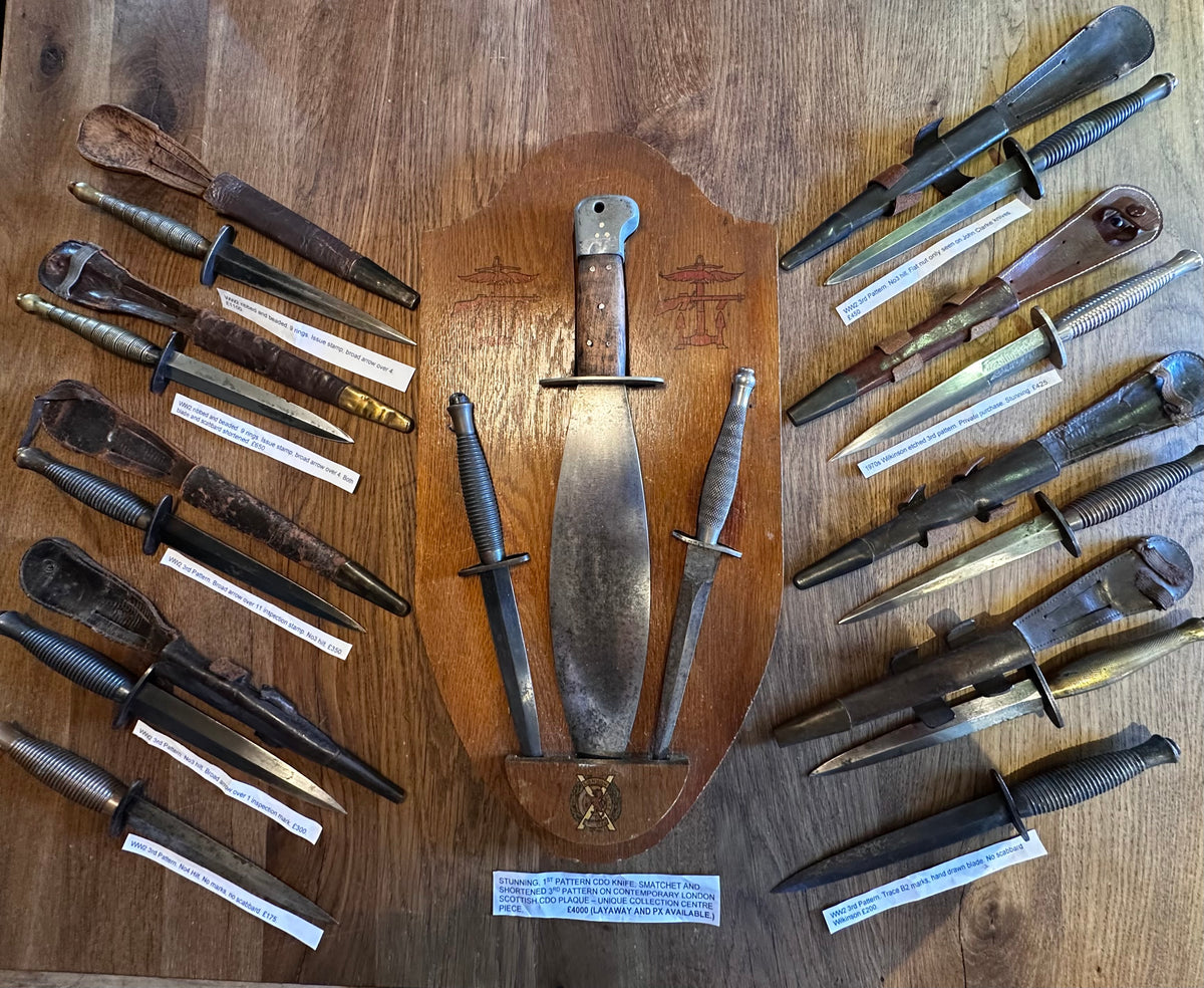 Fairbairn Sykes Commando Dagger - WW2 Issue 11 over broad arrow inspection stamp