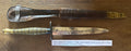 Fairbairn Sykes Commando Dagger - shortened WW2 Issue ribbed and beaded 9 rings, rare with issue stamp broad arrow over 4.
