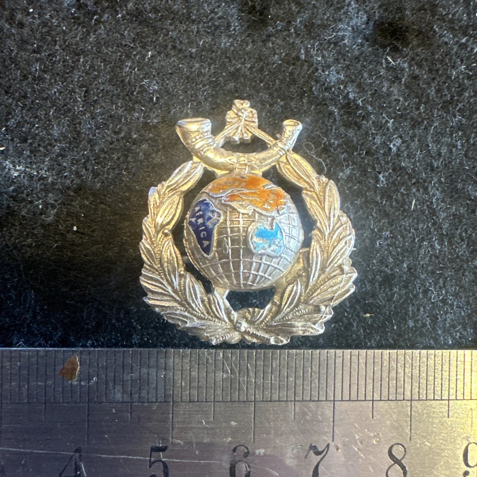 Royal Marines Light Infantry sweetheart  Badge, silver and enamel Boer war