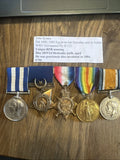 Egypt WW 1 Medal Group RMLI Unique RFR naming