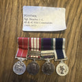 Miniature medal group Sgt JA Beazley Royal Marines Commando Medals